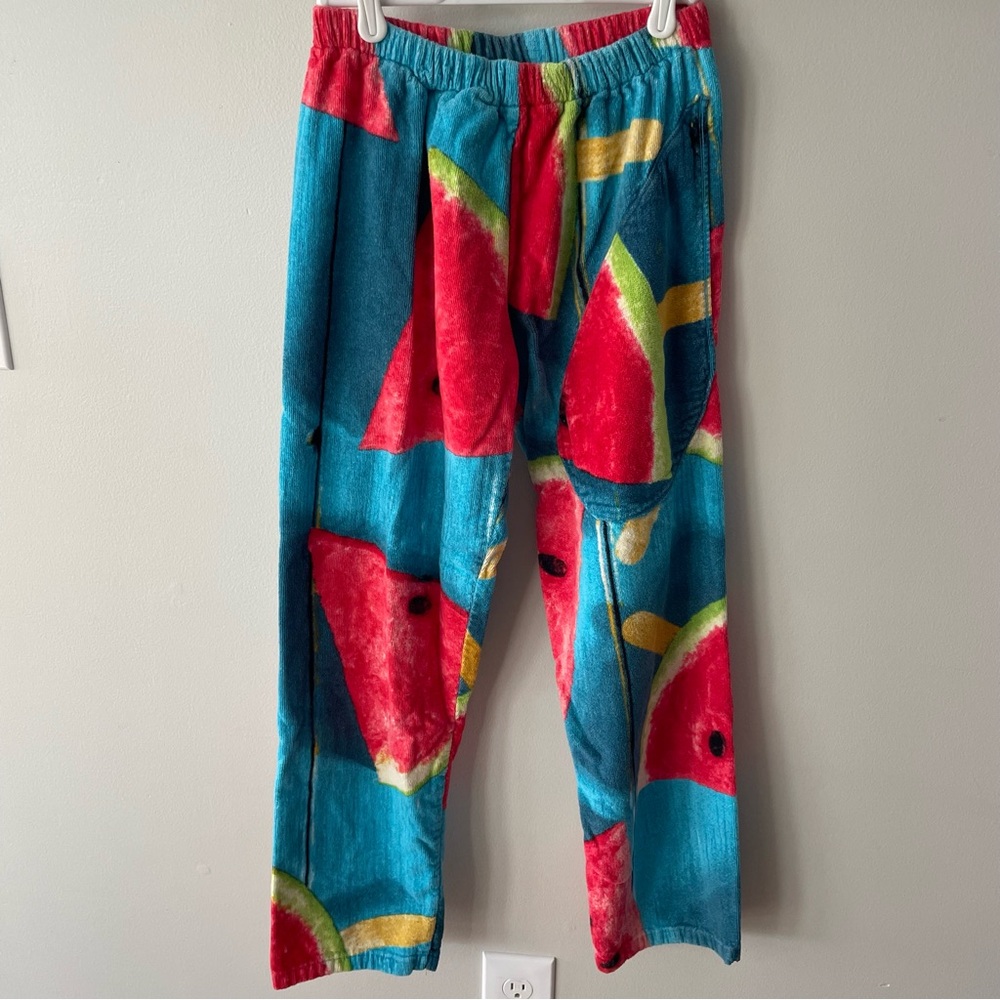Towel Elastic Pants Watermelon Print